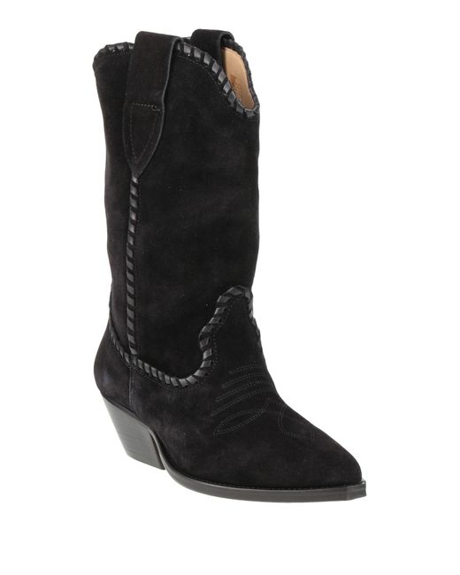 Isabel Marant Black Ankle Boots Calfskin, Cow Leather