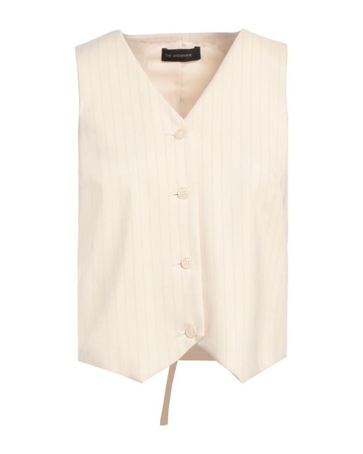 ANDAMANE Natural Tailored Vest Viscose, Wool, Elastane, Polyester