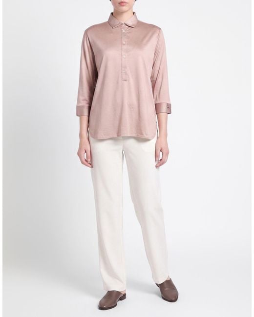 Herno Pink Antique Rose Top Silk, Cotton, Viscose