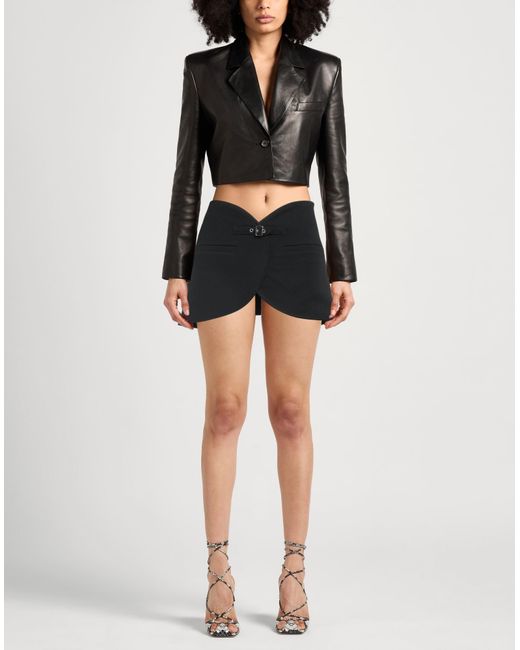 Courreges Black Mini Skirt Polyester, Acetate