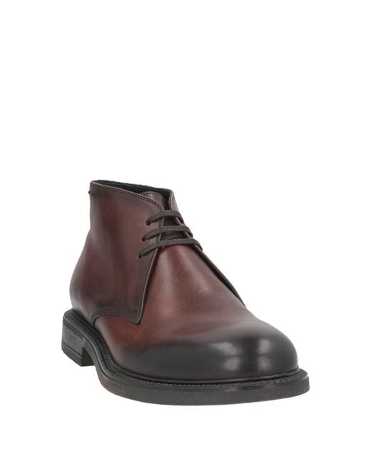 Alexander Hotto Brown Ankle Boots Leather for men