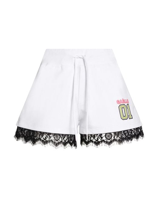 Gaelle Paris White Shorts & Bermuda Shorts Cotton, Polyester