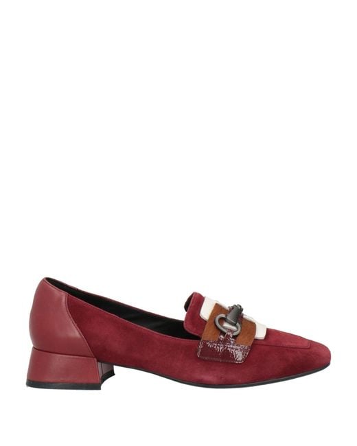 Luciano Barachini Red Loafers Leather