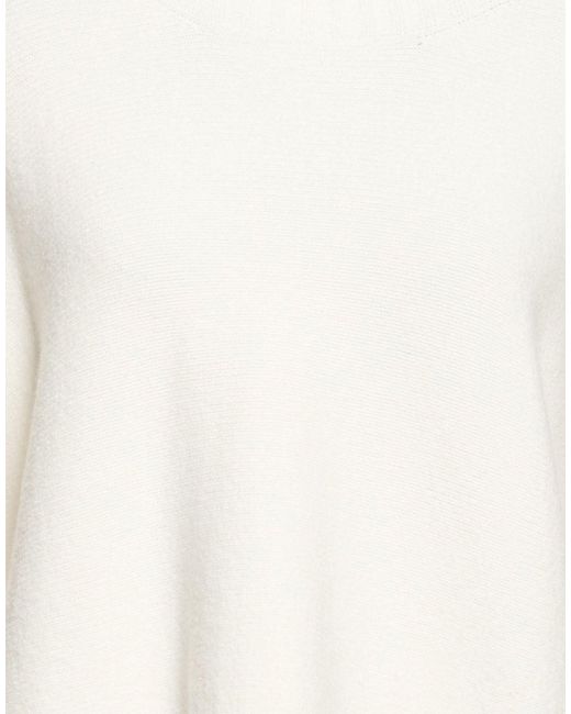 Manila Grace White Turtleneck Viscose, Polyester, Polyamide