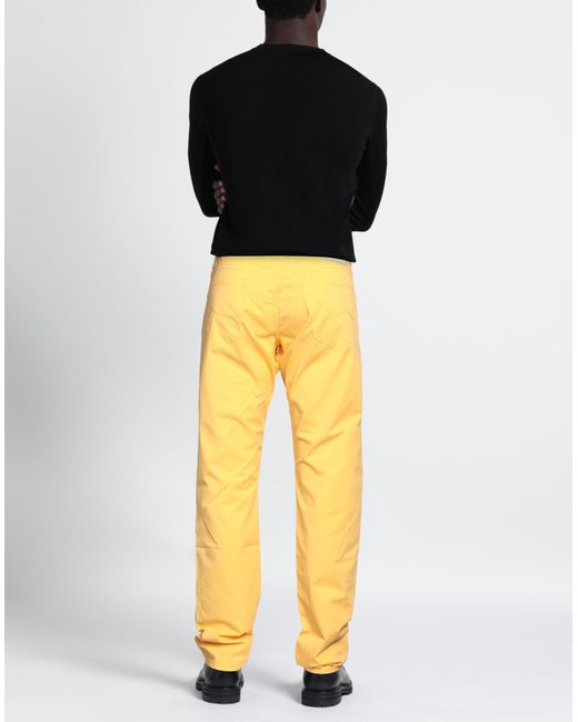 Jacob Coh?n Yellow Pants Cotton, Lycra for men
