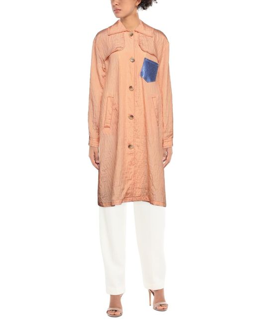 EBARRITO Orange Overcoat & Trench Coat