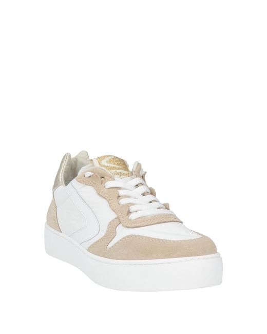 Valsport White Sneakers Leather, Textile Fibers