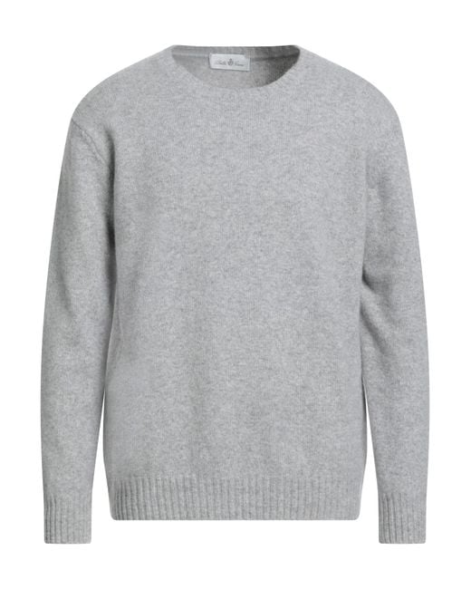 Della Ciana Gray Sweater Merino Wool for men
