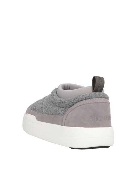 Moon Boot Gray Sneakers Textile Fibers, Leather