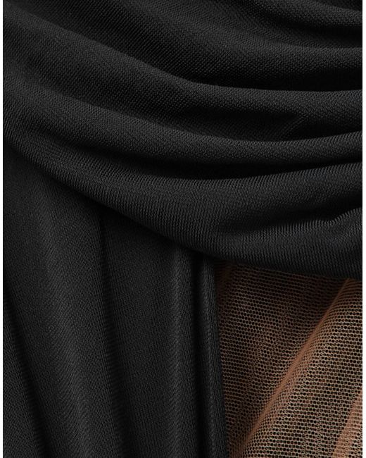 Mugler Black Mini Dress Polyamide, Elastane