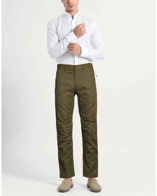 Maharishi Green Pants Cotton, Linen for men