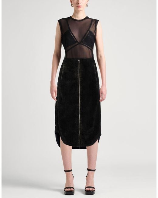 DIESEL Black Midi Skirts