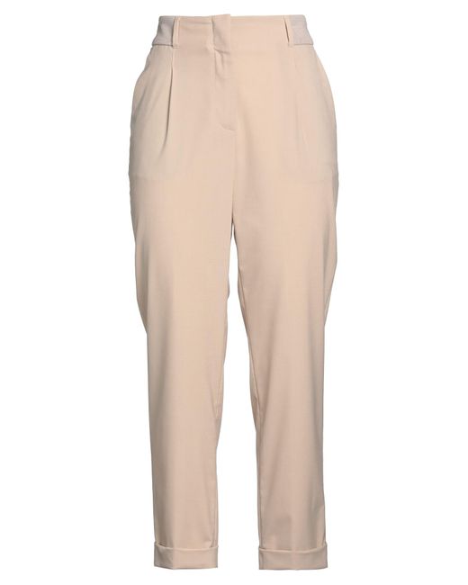 Peserico Natural Easy Pants Polyester, Viscose, Elastane, Cotton
