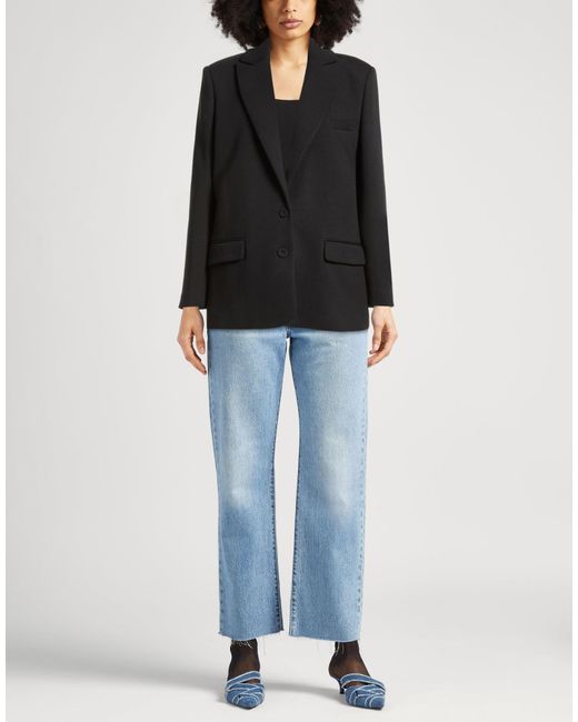 Jijil Black Blazer Cotton, Polyester