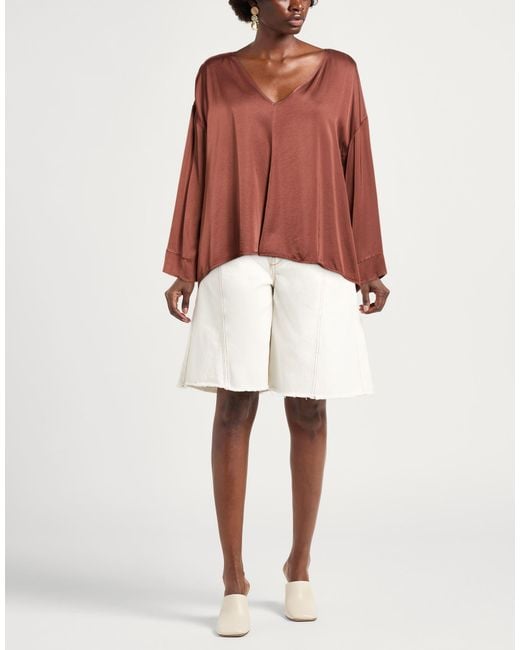 Manila Grace Brown Tops
