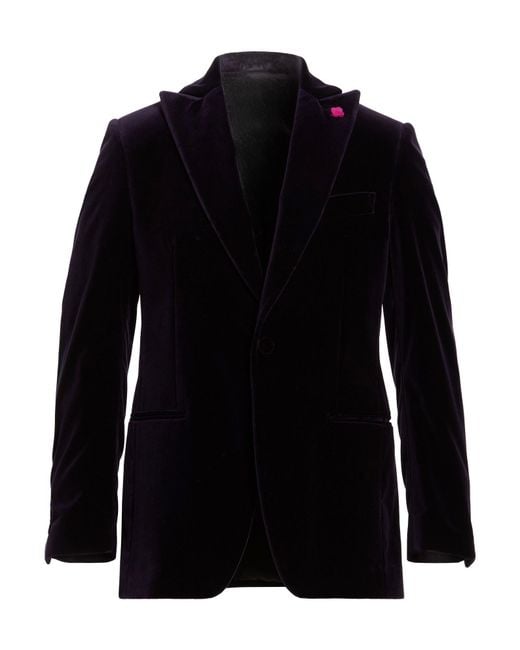 Lardini Black Blazer Cotton, Elastane for men