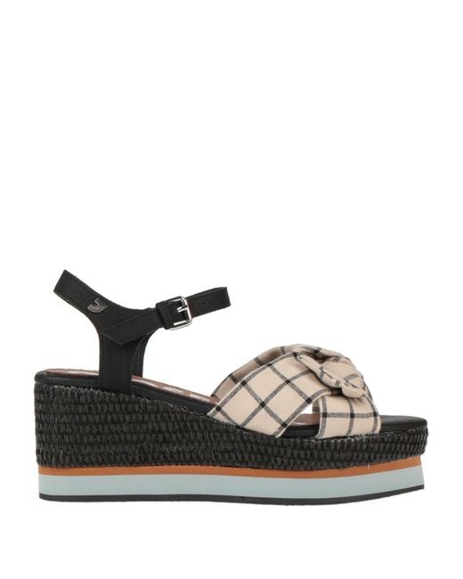 Gioseppo Black Espadrilles Textile Fibers, Leather