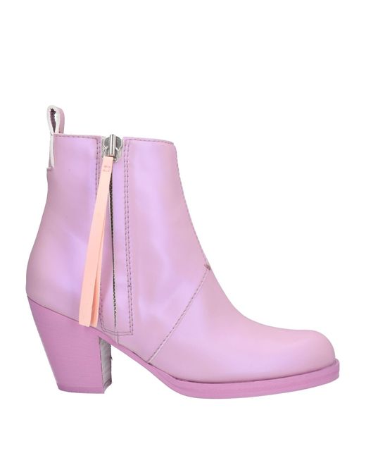 Acne Purple Ankle Boots