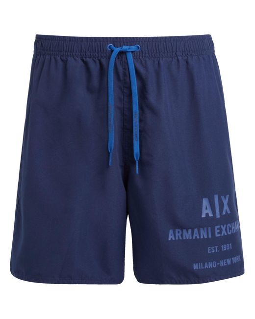 Armani Exchange Swim Trunks in Blue for Men Lyst UK