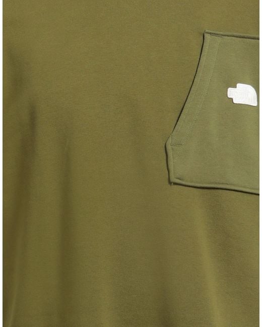 The North Face Green Military Sweatshirt Cotton, Polyester for men