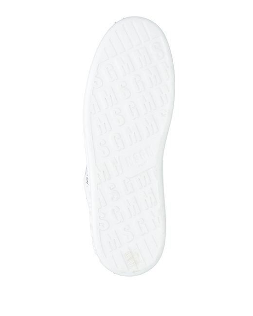 MSGM White Sneakers Leather for men