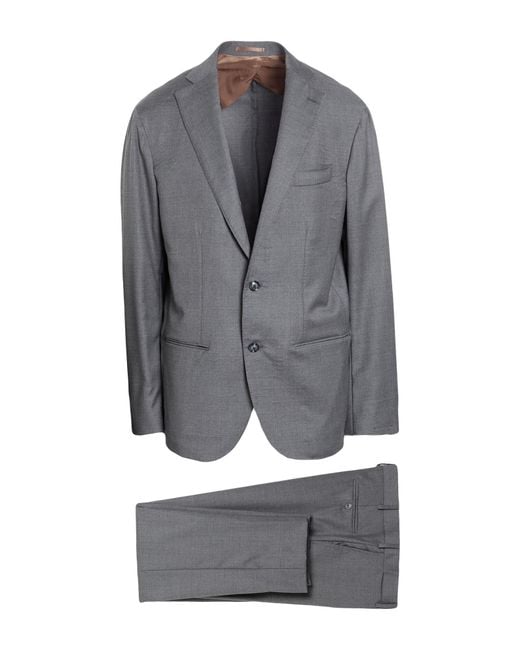 Barba Napoli Gray Suit Virgin Wool for men