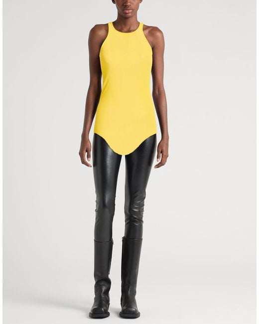 Rick Owens Yellow Tank Tops