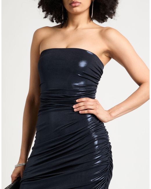 Norma Kamali Blue Midnight Mini Dress Polyester, Elastane