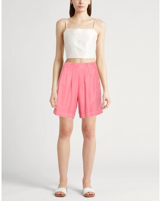 Fedeli Pink Shorts & Bermuda Shorts Silk