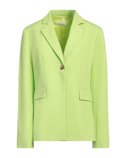 Liviana Conti Green Blazer Viscose, Polyamide, Elastane