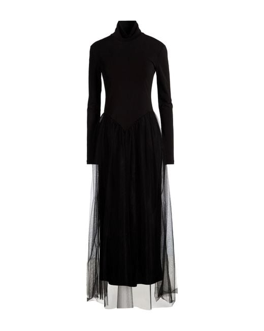 MEIMEIJ Black Maxi Dress Acetate, Polyamide, Elastane