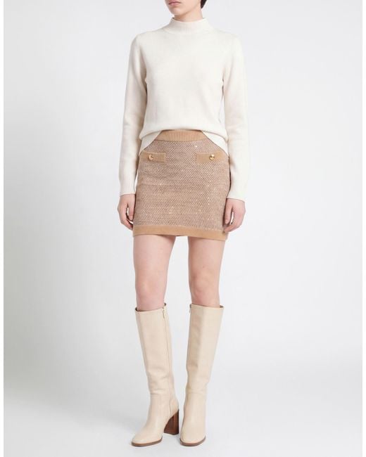 Elisabetta Franchi Natural Mini Skirts