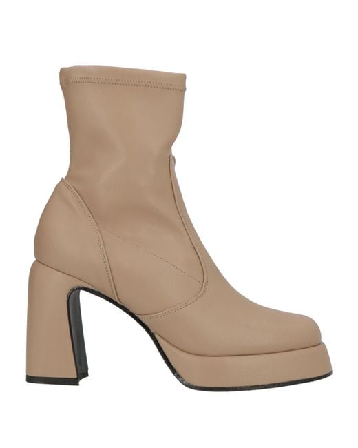 Lorenzo Mari Brown Sand Ankle Boots Synthetic Material