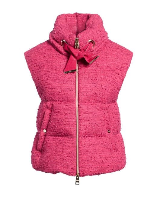 Herno Pink Vest Cotton, Virgin Wool, Polyamide