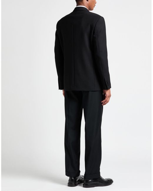 Lardini Black Blazer Wool, Polyester, Elastane for men
