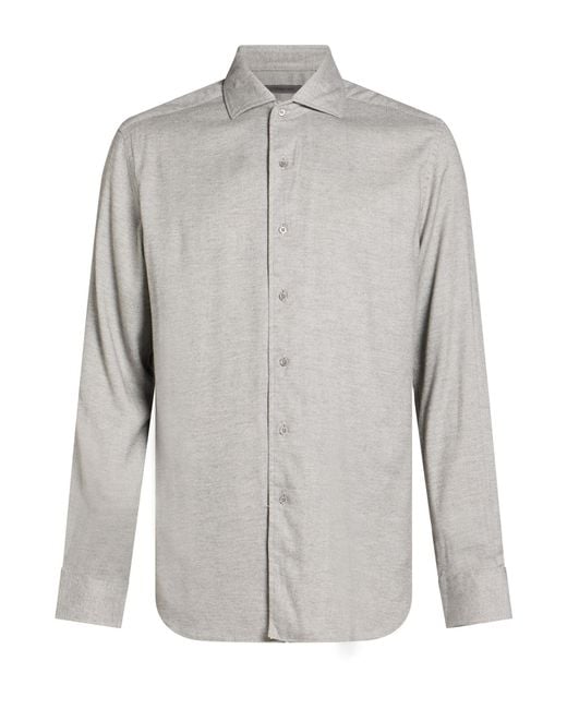Corneliani Gray Shirt Cotton, Viscose for men