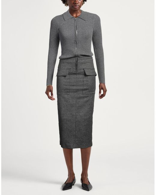 Pinko Gray Midi-Kleid