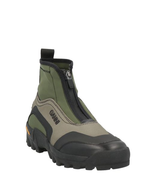 Ganni Green Ankle Boots