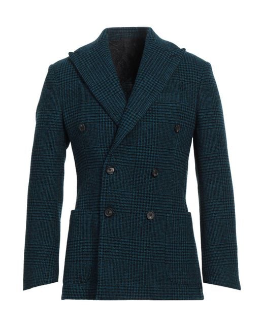 Doppiaa Blue Deep Blazer Virgin Wool for men