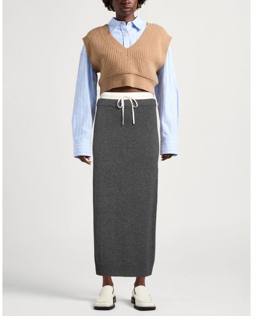 Sandro Gray Maxi Skirt
