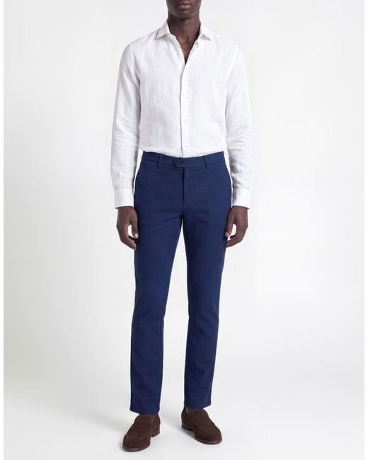 Teleria Zed Blue Pants Cotton, Elastane for men