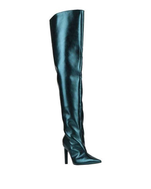 Pinko Blue Boot Leather