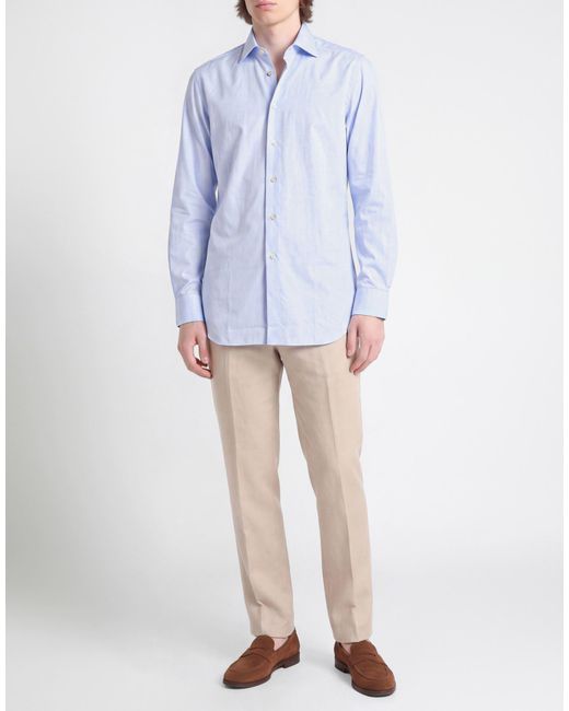 Kiton Blue Sky Shirt Cotton for men