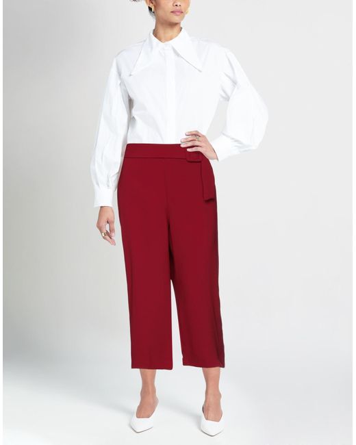 Pantalons courts Fornarina en coloris Rouge | Lyst