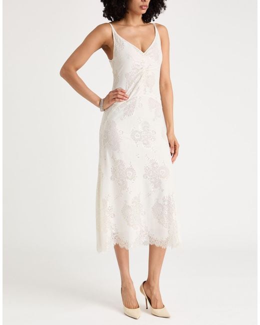 Anna Molinari White Midi Dress