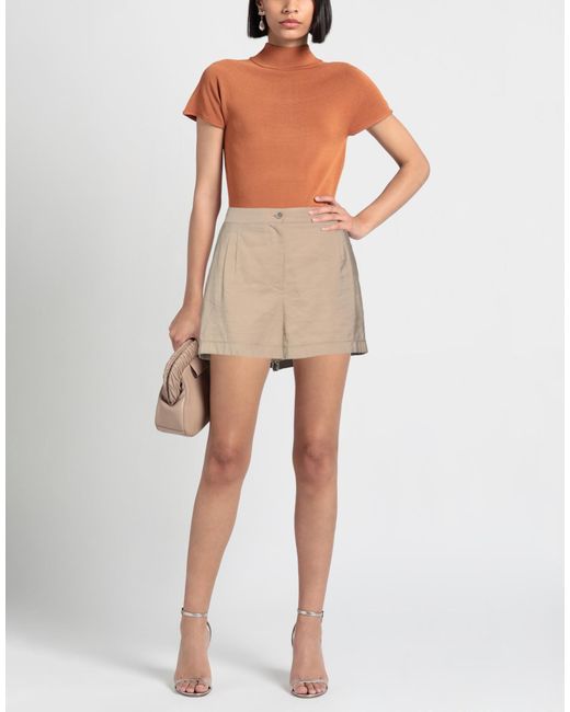 Nora Barth Natural Shorts & Bermuda Shorts Polyester, Elastane