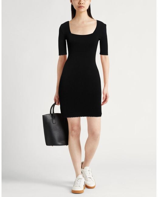 HUGO Black Mini Dress Viscose, Polyester