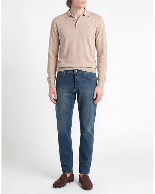 Luigi Borrelli Napoli Blue Jeans Cotton, Elastane for men