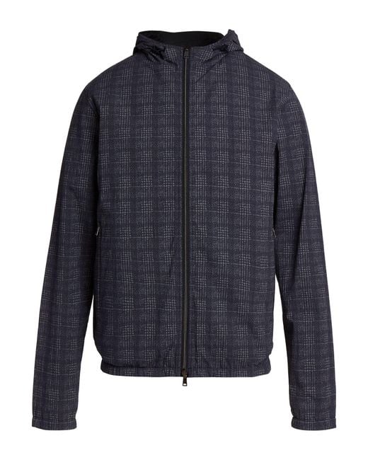 Herno Blue Midnight Jacket Cotton, Elastane for men