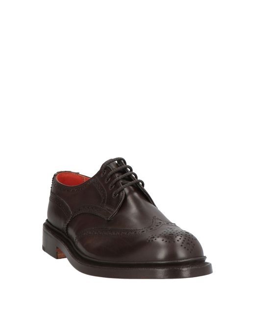 Tricker's Brown Lace-Up Shoes Leather